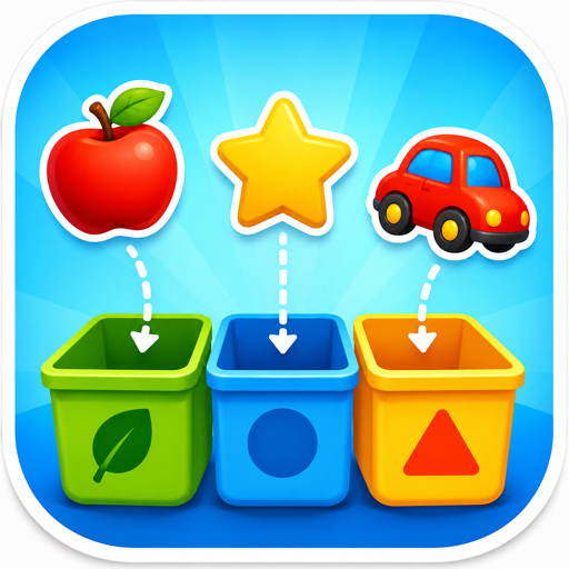 TinySorts app icon — a friendly robot